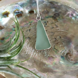 Bespoke seaglass necklace made with the customers own seaglass. A gift.