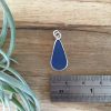 Blue teardrop seaglass necklace. Seaglass size is approximately 10mm wide and 18mm high.