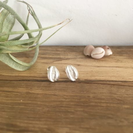 Cowrie Studs made from Silver