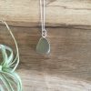 Light Olive Green seaglass necklace -Falmouth Bay