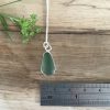 Dark Forest Green Seaglass Necklace - Pendennis - size