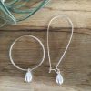 Silver Cowrie Hoops/Long Earrings