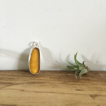 Amber Seaglass Necklace - Swanpool