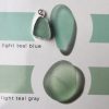 Light Teal Blue Seaglass Necklace - Port Isaac - colour