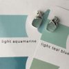 Light Aquamarine Seaglass Studs - Flushing