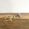 Yellow & Teal Open Seaglass Ring - Gylly