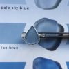 Ice Blue Seaglass RIng. Colour guide