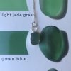 Green Blue Seaglass Necklace - Tuke Beach - colour guide