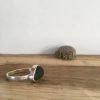 Green Blue Seaglass Ring - Spit Beach - Size Q - side view