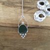 Dark Forest Green Boho Necklace - Swanpool - front