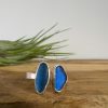 Two Blues Open Seaglass Ring
