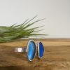 Two Blues Open Seaglass Ring