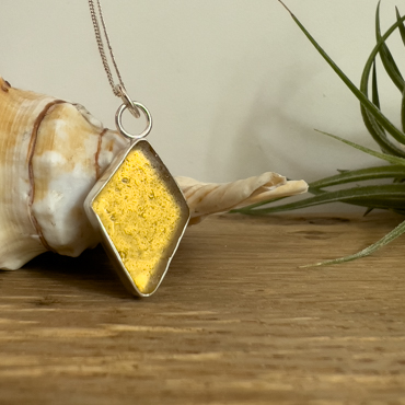 Honey Amber Seaglass Necklace- Gylly